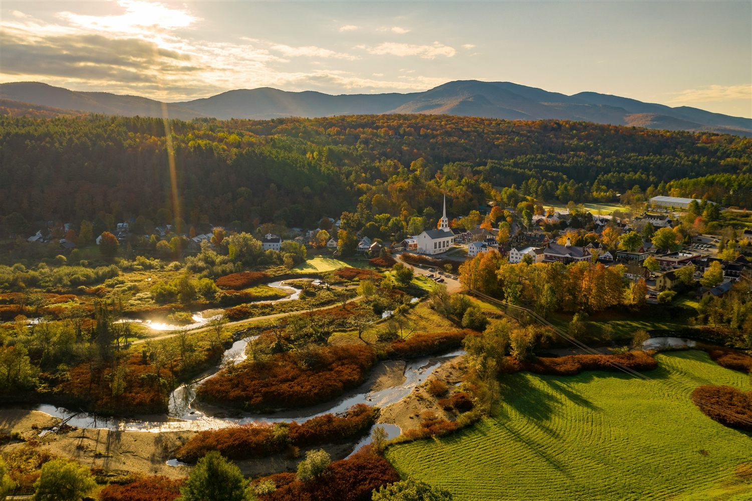 Rural Vermont landscape in the Northeast Kingdom region
